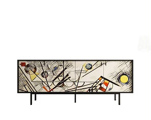 Комод с тремя дверками и тремя ящиками "Emerson" by Kandinsky арт EM07/Print_01 на заказ