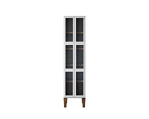 купить стильные Шкаф одностворчатый "Andersen" с рифлеными стеклами арт AN13WH