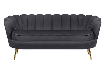 фото Трехместный диван ракушка для гостиниц Pearl Triple Black в интерьере