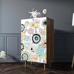 стильный Комод высокий "Berber"  арт BB10/Print_03