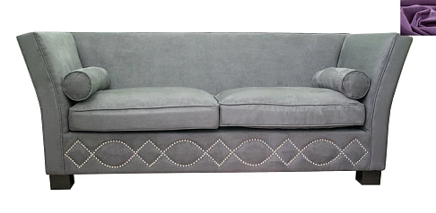 Трехместный диван арт-деко Volte Grey фиолетовый цвет в интернет-магазине