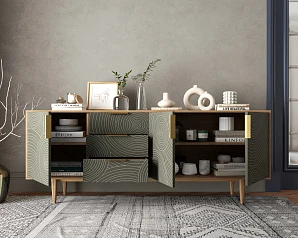заказать стильные Комод "Line" удлиненный R25/browngrey