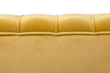 Дизайнерский диван Pearl Triple Yellow на черных ножках в интернет-магазине