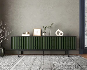 Комод с восемью ящиками "Emerson" арт EM03/green/L в интерьере