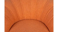 заказать Низкое кресло ракушка Pearl Orange Boucle на черных ножках
