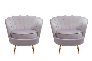 заказать стильное Комплект кресел ракушка Pearl Grey