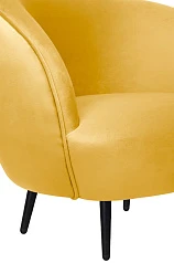 Мягкое кресло Small Benee Yellow на черных ножках
