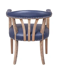 Мягкий стул с подлокотниками Tanner Blue Leather на заказ