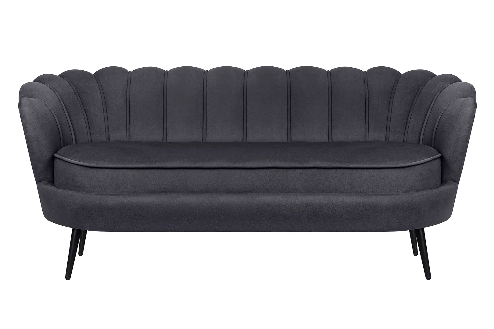 заказать Диван ракушка для гостиниц Pearl Triple Black на черных ножках
