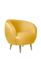 Мягкое кресло для гостиниц Small Benee Yellow в интерьере