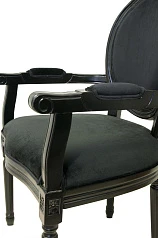 Мягкий стул с подлокотниками Diella Black Velvet на заказ