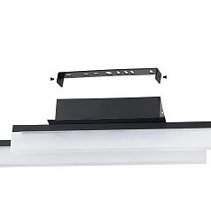 купить 900844 Настенно-потолочный светильник PALMITAL, 2X11W (LED), 3000K, 2700lm, IP44, L880, B100, H90, алюминий, сталь, черный / пластик, матовый