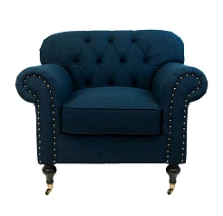 купить стильное Классическое кресло Kavita Dark Blue в интернет-магазине