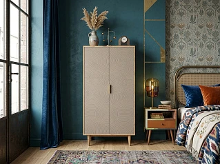 Шкаф малый двухстворчатый "Лайн (Line)" R24/beige в интернет-магазине