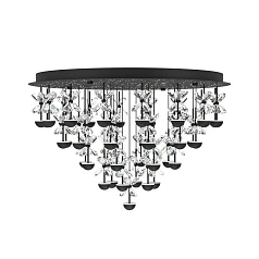 купить 390278 Люстра диммируемая PIANOPOLI 2, 10X2,3W (LED), 3000K, 2800lm, L870, B120, H1500, сталь, черный/переливающееся стекло, прозрачный в интернет-магазине