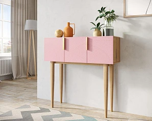 фото Консоль с тремя дверками "Line" LN15/GR1/pink в интерьере