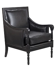 фото Классическое кресло Colin Black Leather в интерьере