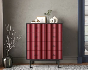 фото Комод на восемь ящиков "Emerson" арт EM20/red/L