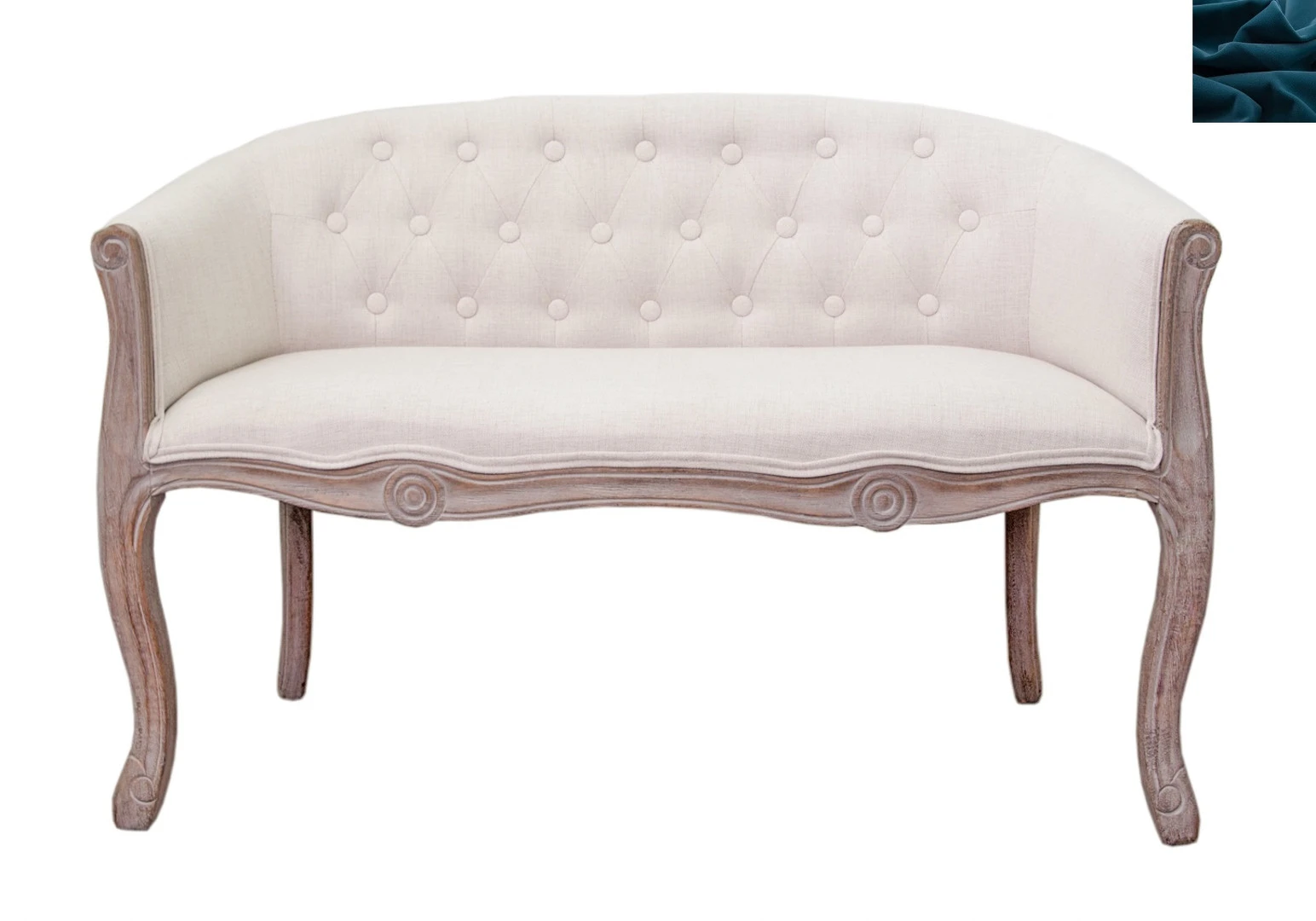 фото Двухместный диван Kandy Double Beige цвет синий в интерьере