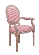 красивый Мягкий стул с подлокотниками Volker Arm Pink Pinstripe на заказ