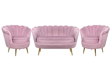 купить стильные Комплект кресел и дивана ракушка Pearl Double Pink