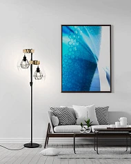 заказать 44081 Торшер TOWNSHEND 5, 2х60W(E27), L400, H1655, A250, сталь, дерево, черный, коричневый