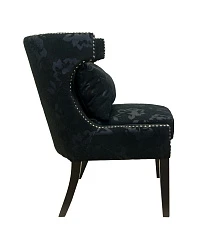 Мягкое полукресло с подлокотниками Suza Black в интерьере