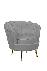 красивое Низкое кресло ракушка Pearl Grey V2 на заказ