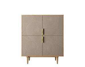 Большой комод с четырьмя дверками "Line" R19/beige в интерьере