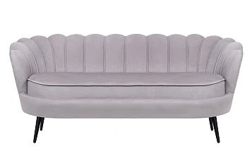 Дизайнерский диван для гостиниц Pearl Triple Grey на черных ножках на заказ в интернет-магазине