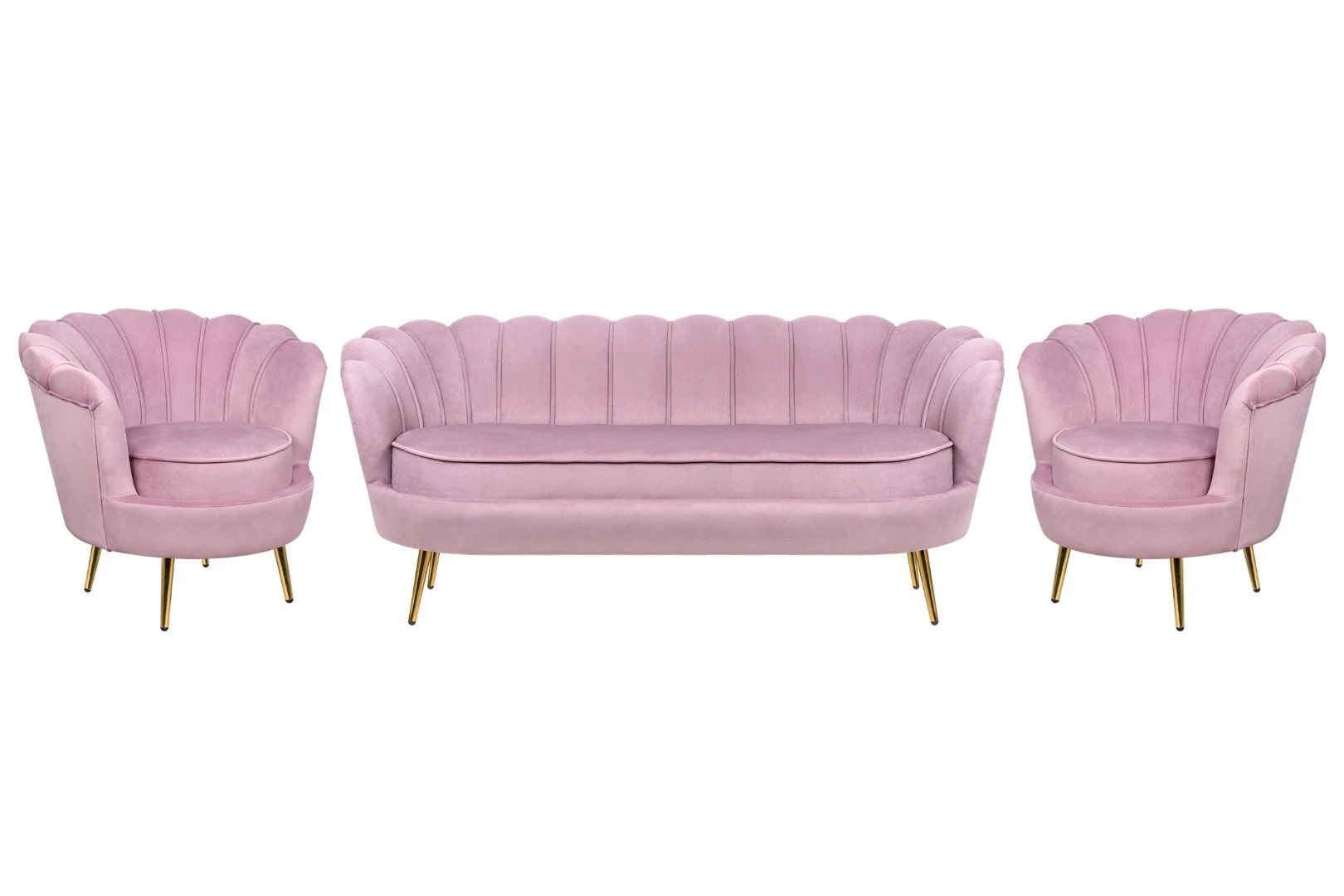 Комплект кресел и дивана ракушка Pearl Triple Pink на заказ в интернет-магазине