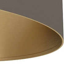 заказать 390336 Люстра SANTANDRIA, 2X40W (E27), L1050, B350, H1500, сталь, дерево, матовая латунь, коричневый/текстиль, капучино, латунь