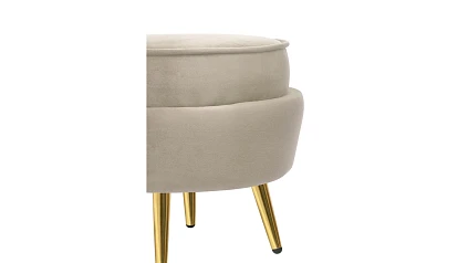 купить Кресло с пуфом ракушка Pearl Taupe