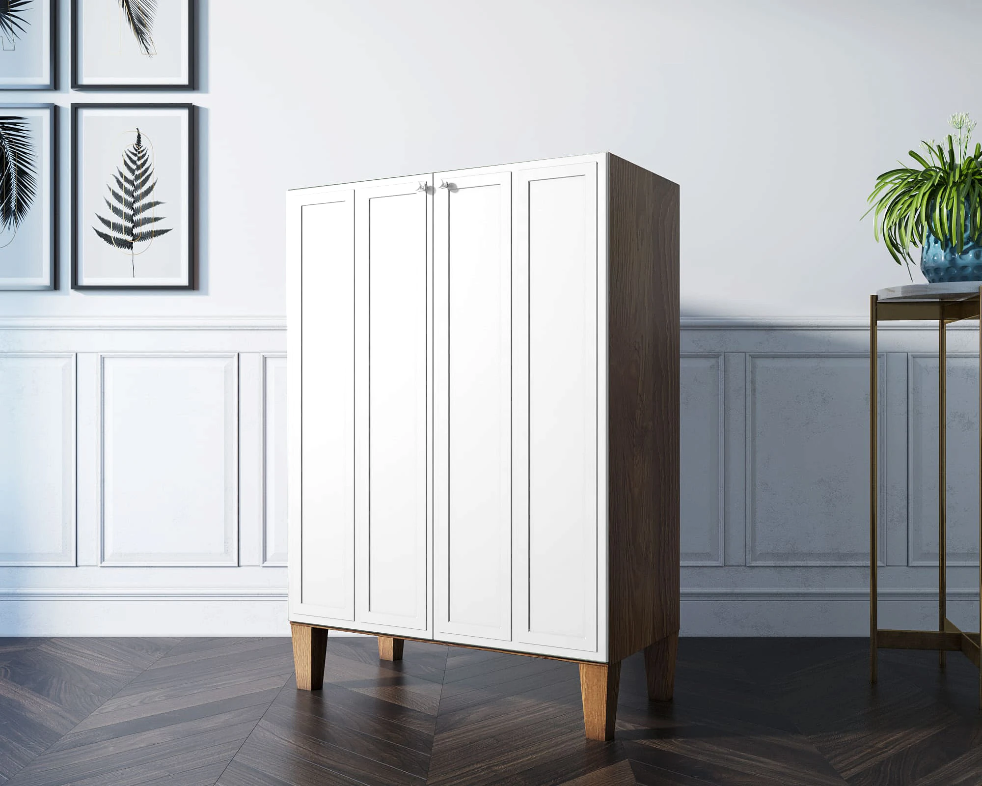 стильный Шкаф-буфет "Andersen" малый арт AN18WH