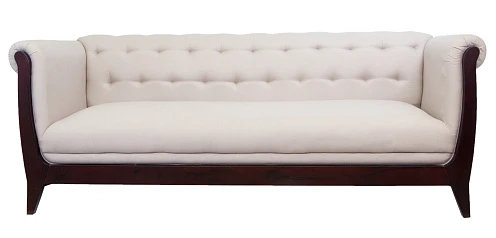 фото Прямой диван Delvin бежевый в интерьере