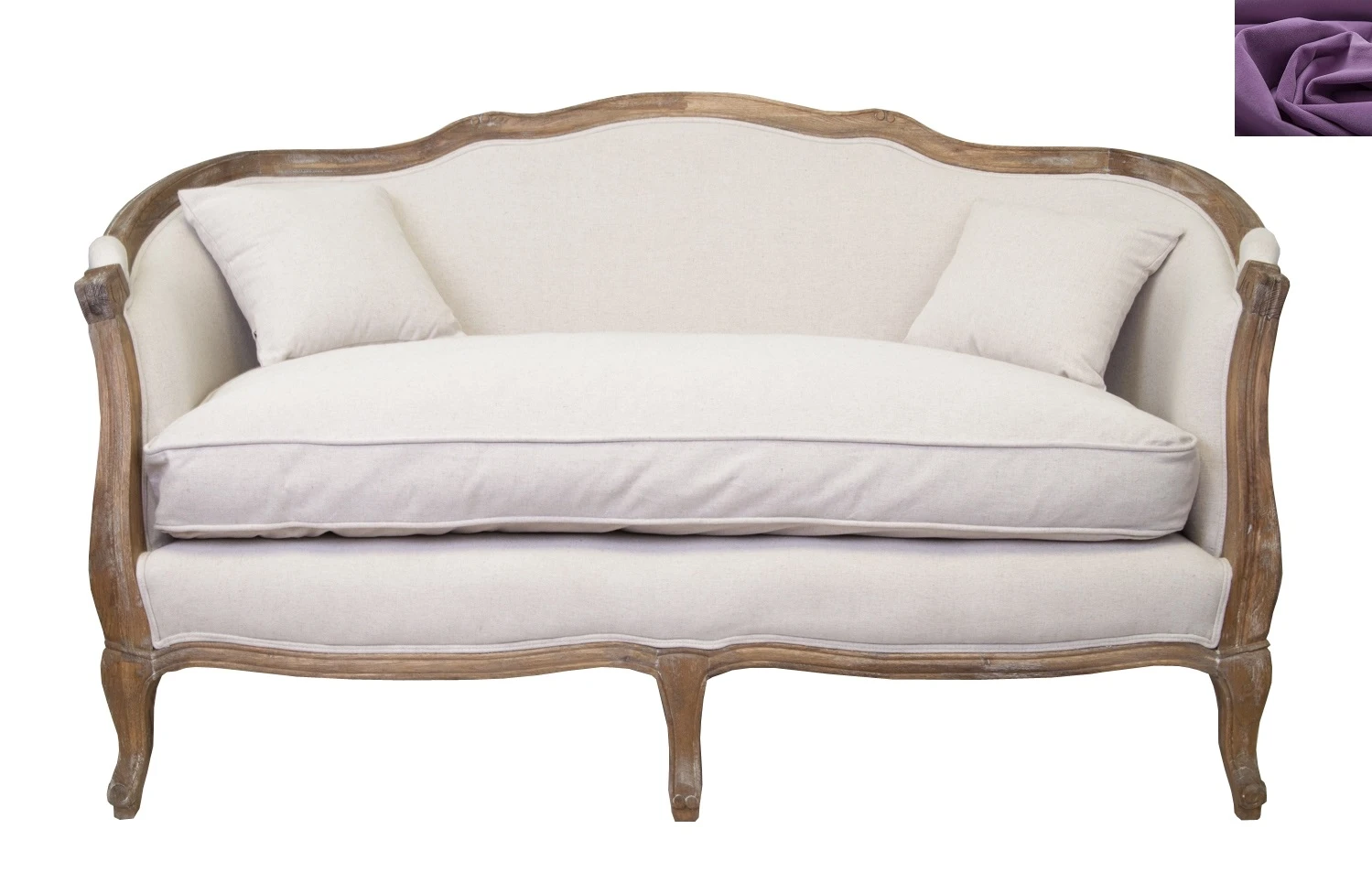 красивый Диван ампир Darcy 2 фиолетовый