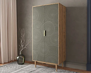 купить Шкаф малый двухстворчатый "Line" R24/browngrey