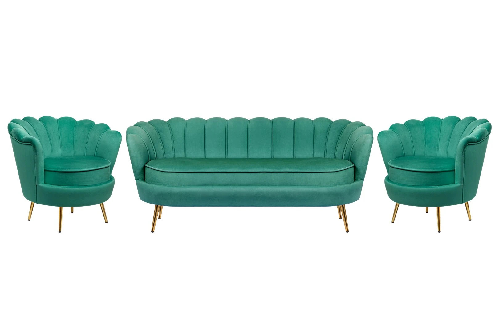 купить Комплект кресел и дивана ракушка Pearl Triple Green V2 в интернет-магазине