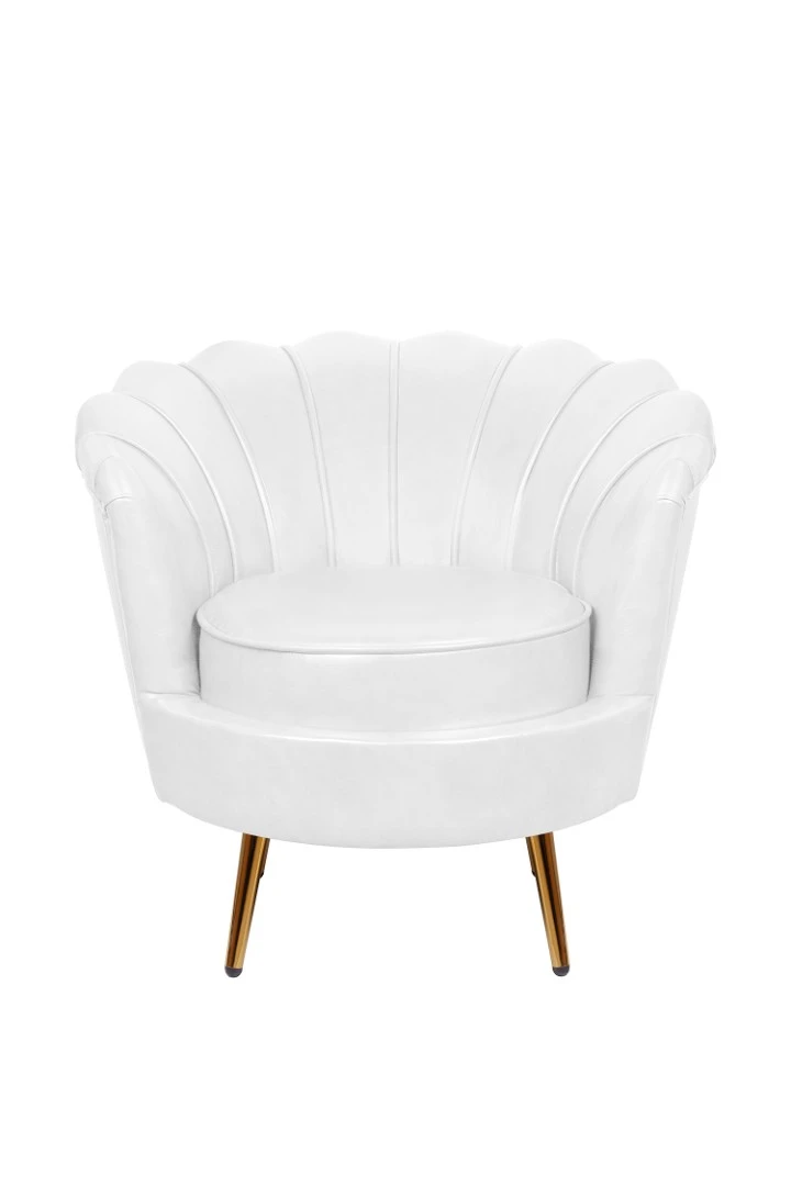 Низкое кресло ракушка Pearl White на заказ в интернет-магазине