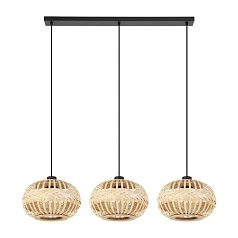 красивые 43863 Люстра AMSFIELD 1, 3X40W (E27), L960, B260, H1100, сталь, черный / дерево на заказ