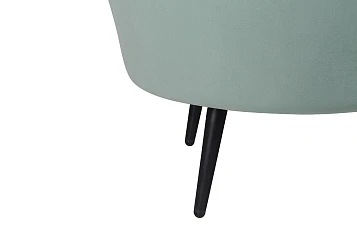 Диван ракушка Pearl Double Green на черных ножках