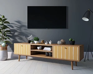 заказать стильные Комод "Berber" с нишей низкий под TV принт 43 арт BB49/Print_43