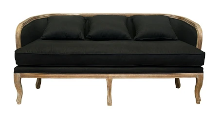 купить красивый Диван ретро Nora черный в интернет-магазине