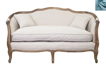 стильный Диван ампир Darcy 2 цвет голубой на заказ