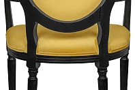 Мягкий стул с подлокотниками Delo Kora Arm Yellow