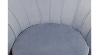 купить Низкое кресло ракушка Pearl Sky на черных ножках
