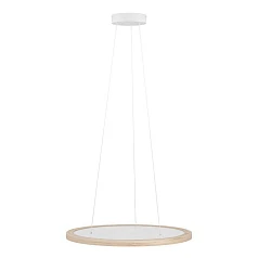 стильные 390297 Люстра диммируемая DEHESA, 36W (LED), 4000K, 5400lm, ?610, алюминий, сталь, белый/дерево