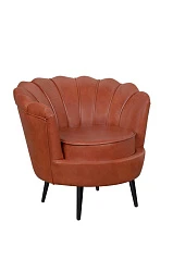 Низкое кресло ракушка Pearl Brown на черных ножках в интернет-магазине