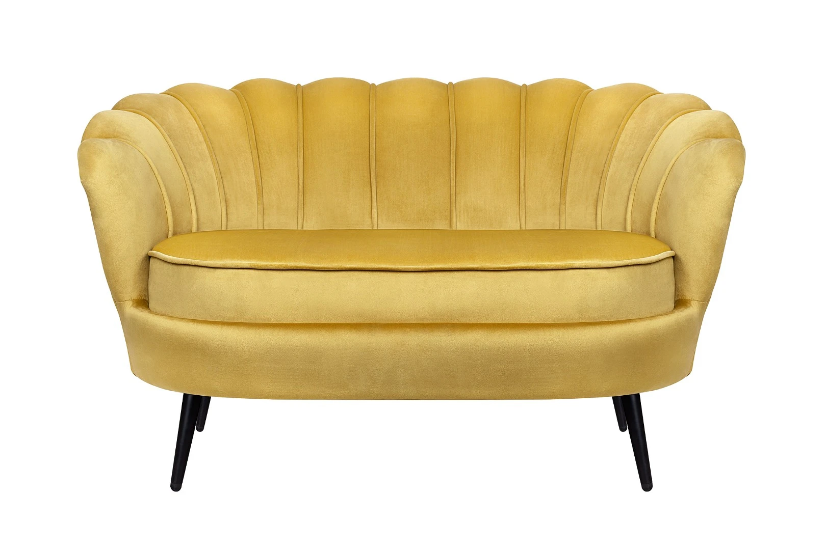 заказать Дизайнерский диван Pearl Double Yellow на черных ножках