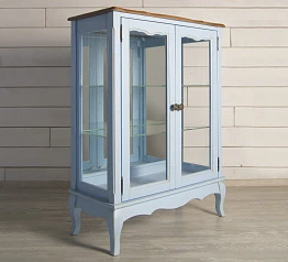 купить стильный Шкаф "Leontina Blue" для посуды двустворчатый  арт ST9318B